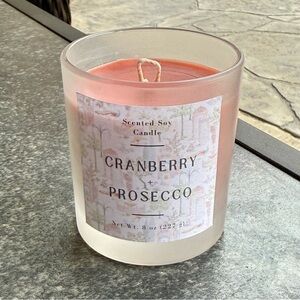Cranberry Prosecco Scented Soy Candle - Pink